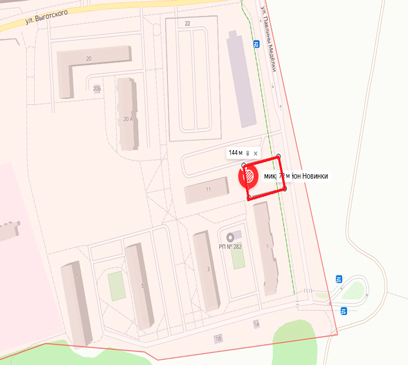 Земельный участок по ул. Выготского для размещения комплекса торгово-бытового обслуживания.